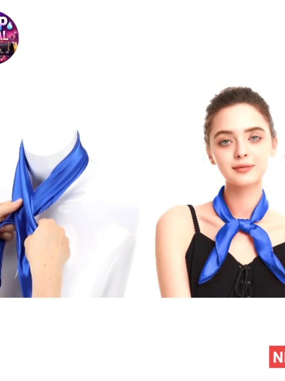 Silk Feeling Satin Scarf 23.5